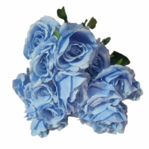 bouquet fleur artificielle bleu clair